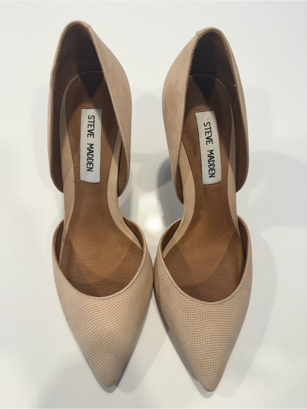 Steve Madden Nude D'Orsay Pointed Heels, 7.5